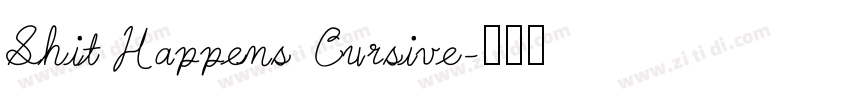 ShitHappens Cursive字体转换